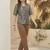 Print Ethnic Satin Shirt Style Top