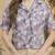 Floral Print Bohemian Satin Shirt Style Top