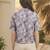 Floral Print Bohemian Satin Shirt Style Top