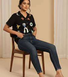 black print top
