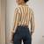 Striped Roll-Up Sleeves Top