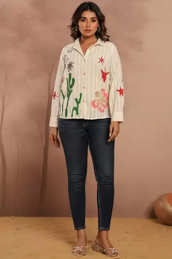 Floral Striped Top