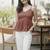Print Ethnic Peplum Top