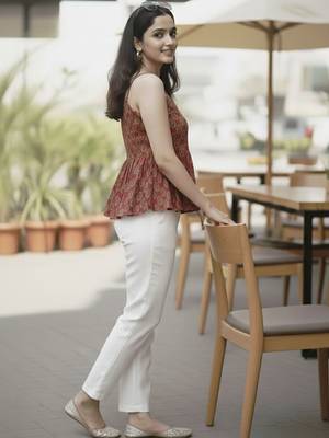 Print Ethnic Peplum Top 2