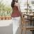 Print Ethnic Peplum Top