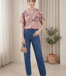 Floral Print Shirt Style Top