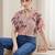 Floral Print Shirt Style Top