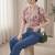 Floral Print Shirt Style Top
