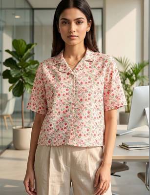 Floral Print Satin Top 1
