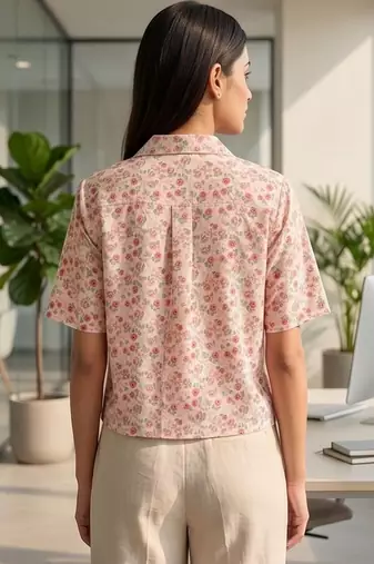 Floral Print Satin Top