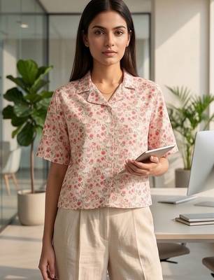 Floral Print Satin Top 7