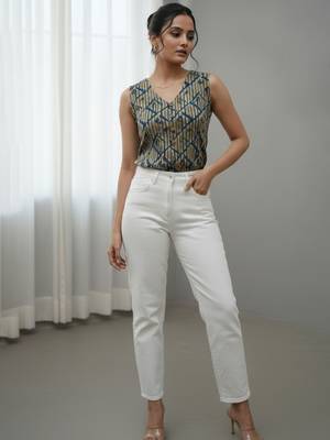 multicolor print top 1