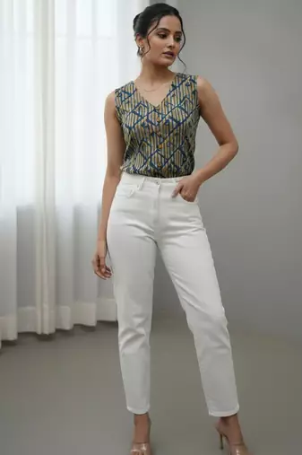 multicolor print top