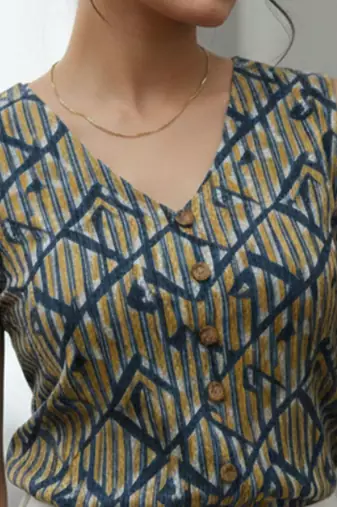 multicolor print top