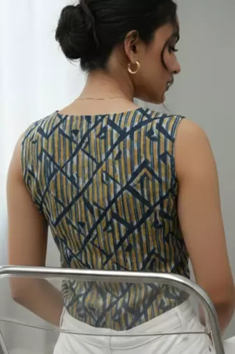 multicolor print top