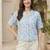 Floral Print Satin Shirt Style Top