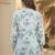 Floral Print Mandarin Collar Top