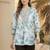 Floral Print Mandarin Collar Top