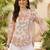 Floral Print Mandarin Collar Top