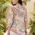 Floral Print Mandarin Collar Top