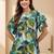 Floral Print Bishop Sleeves Satin Blend Top