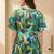 Floral Print Bishop Sleeves Satin Blend Top