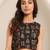 Women Tribal Printed Boat Neck Crop Top