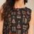Women Tribal Printed Boat Neck Crop Top