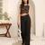 Women Tribal Printed Boat Neck Crop Top
