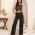 Women Tribal Printed Boat Neck Crop Top