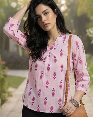 Print Puff Sleeve Ethnic Top 4