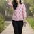 Print Puff Sleeve Ethnic Top