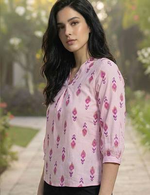 Print Puff Sleeve Ethnic Top 6
