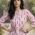 Print Puff Sleeve Ethnic Top
