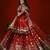 Red Foil print With Lampi lace Border Crepe Lahenga Choli Set