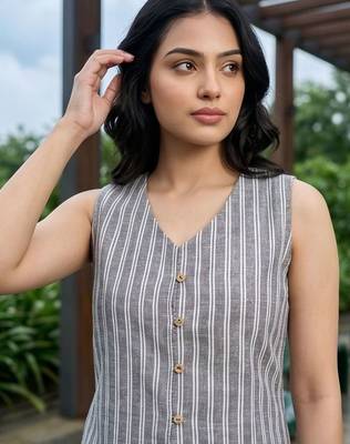 grey striped top 2