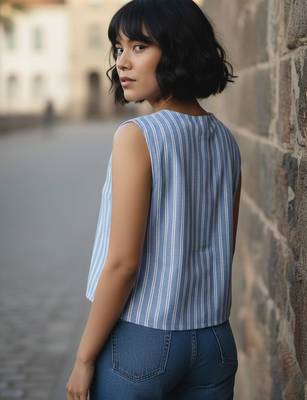 blue striped top 4