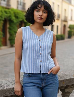 blue striped top 5