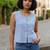 blue striped top