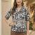 Print Monochrome Satin Shirt Style Top