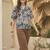 Print Monochrome Satin Shirt Style Top