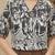 Print Monochrome Satin Shirt Style Top