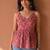 pink floral print a-line top