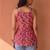 pink floral print a-line top