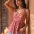 pink floral print a-line top