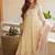 Cream embroidery cosmos silk full stitched anarkali suit