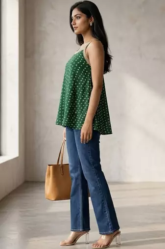 green print top