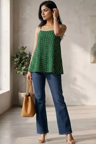 green print top