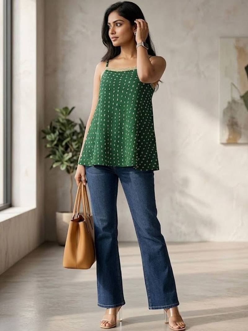 green print top
