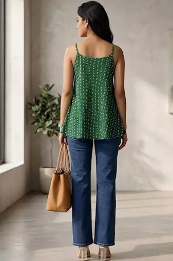 green print top